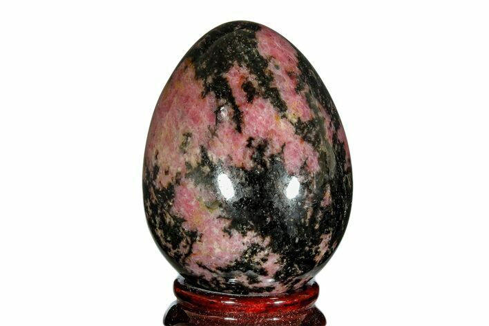 Polished Rhodonite Egg - Madagascar #172497